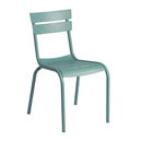 Light blue ZAP Marlow Side Chair with sleek wooden legs and modern design, suitable for dining or accent use.