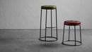 ZAP Max 45 low wooden stool with rounded top and four sturdy legs, designed for modern home or office seating.