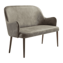 Steel grey Aztec 2-seater sofa by ZAP featuring a modern design with plush cushions and sleek fabric upholstery.