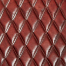 Aulenti ZAP cocktail bar stool with claret red leather upholstery and sleek modern design, shown from a close-up angle.