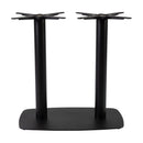 Black large rectangular Boston dining table base with rounded edges, designed by ZAP for stylish support.
