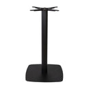 Boston Black Flutted Mid Height Table Base - Large Square With Radius Edges - NWOF
