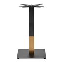 Black and gold small square dining table base by ZAP with sleek modern design for Boston dining tables.