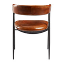 Mario armchair in genuine tawny leather by ZAP, showing the plush back and stylish design of this comfortable seating piece.