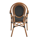 Black ZAP Time Arm Chair with sleek modern design and cushioned armrests, shown in a stylish indoor setting.