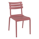 ZAP Helen side chair with marsala upholstered seat and back, featuring sleek modern design and wooden legs.