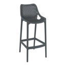 ZAP Air 75 bar stool with anthracite upholstered seat and sleek metal legs, modern design for kitchen or bar area.