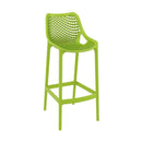 Tropical green ZAP Air 75 bar stool with sleek modern design and metal frame, perfect for contemporary kitchen or bar area.