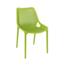 Tropical green ZAP Air Side Chair with a modern design, featuring a sleek metal frame and comfortable seat.