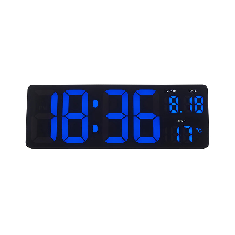 Zeneth Digital LED Multifunctional Wall/Table Clock - Black