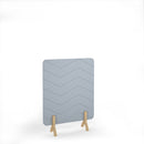 Zigzag Acoustic Floor Standing Screen With Wooden Legs - NWOF