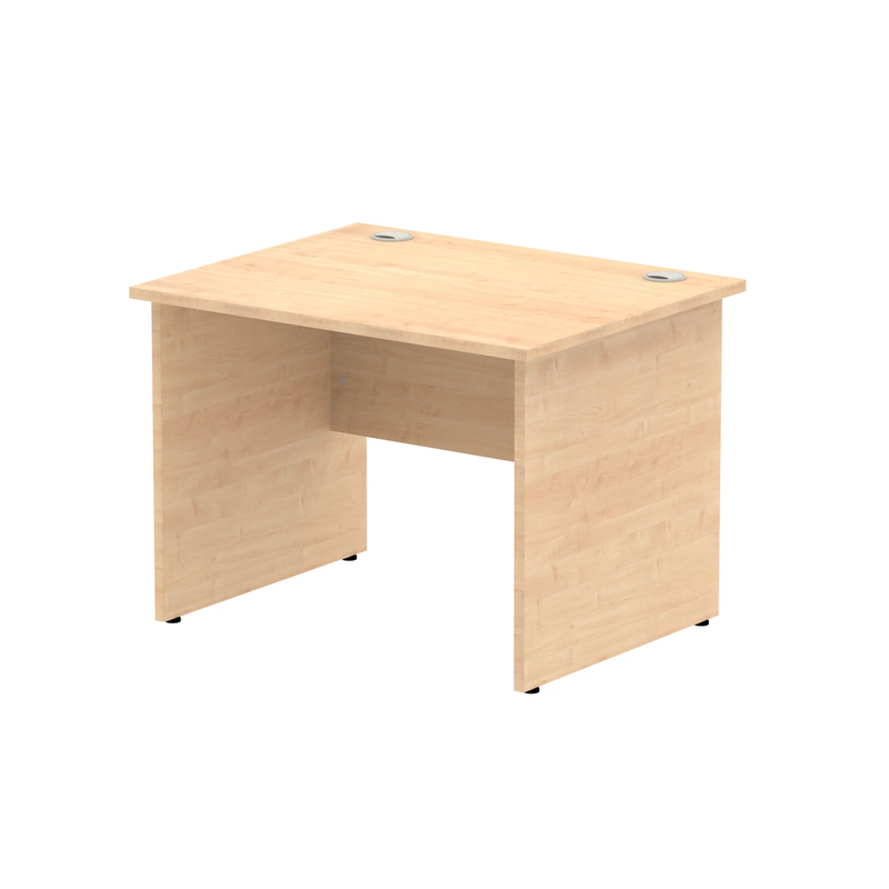 Impulse 800mm Deep Straight Desk With Panel Leg - Maple - NWOF