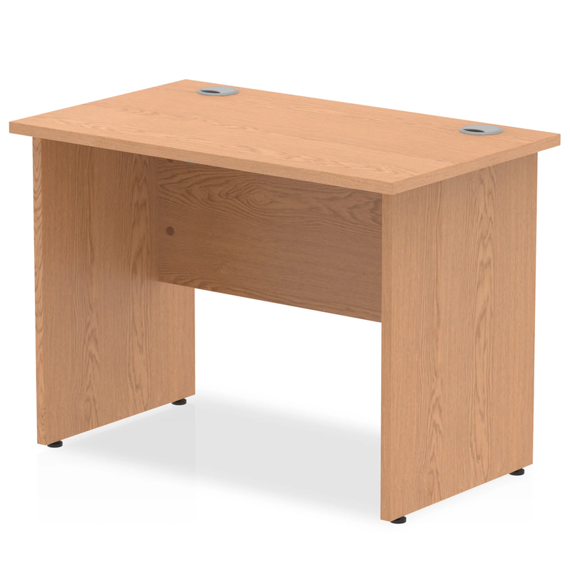 Impulse 600mm Deep Straight Desk With Panel Leg - Oak - NWOF