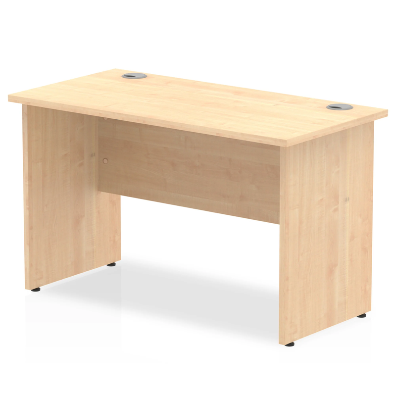 Impulse 600mm Deep Straight Desk With Panel Leg - Maple - NWOF