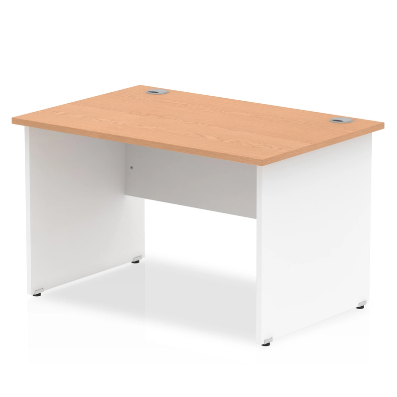 Impulse 800mm Deep Straight Desk With Panel Leg - Oak - NWOF