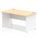 Impulse 800mm Deep Straight Desk With Panel Leg - Maple - NWOF