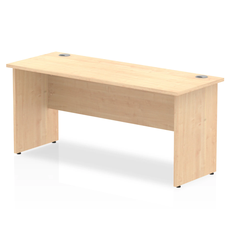 Impulse 600mm Deep Straight Desk With Panel Leg - Maple - NWOF