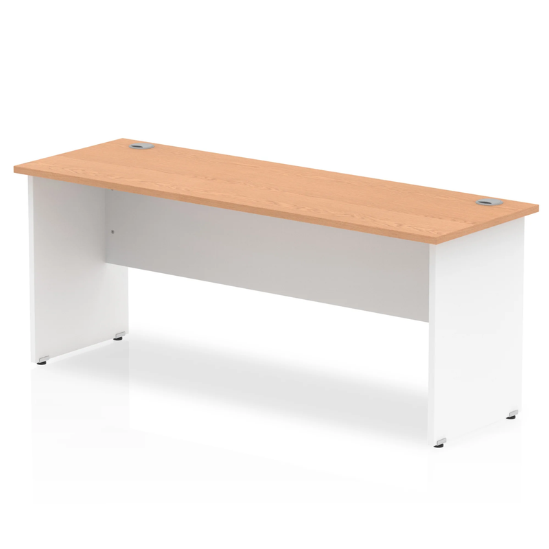 Impulse 600mm Deep Straight Desk With Panel Leg - Oak - NWOF