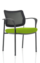 Brunswick Deluxe Medium Back Stacking Visitor Office Chair with Arms Bespoke - Myrrh - NWOF