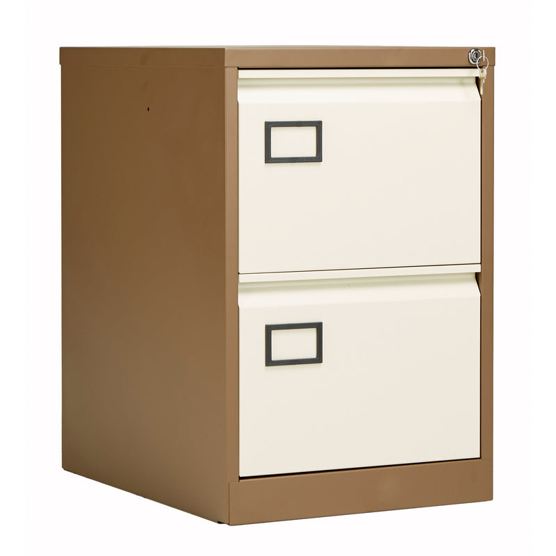 Bisley Contract Steel Filing Cabinet - Coffee & Cream - NWOF