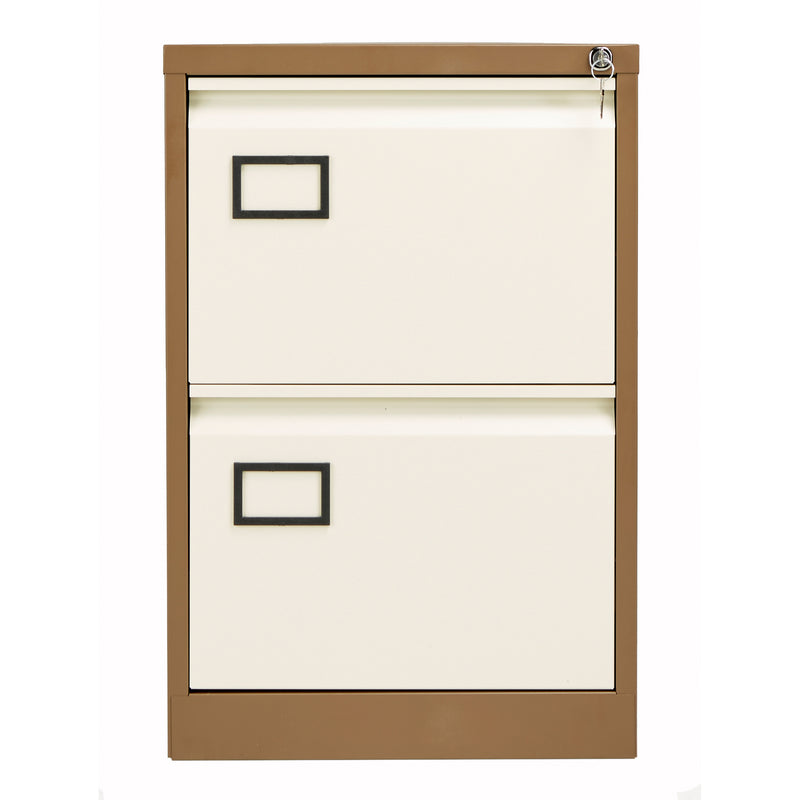 Bisley Contract Steel Filing Cabinet - Coffee & Cream - NWOF