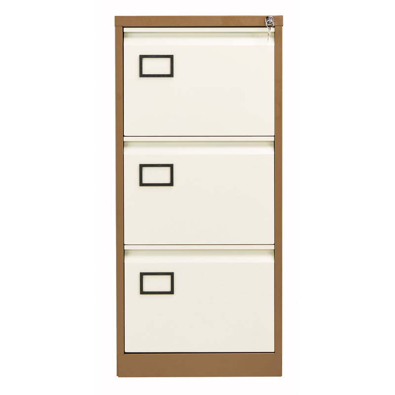 Bisley Contract Steel Filing Cabinet - Coffee & Cream - NWOF