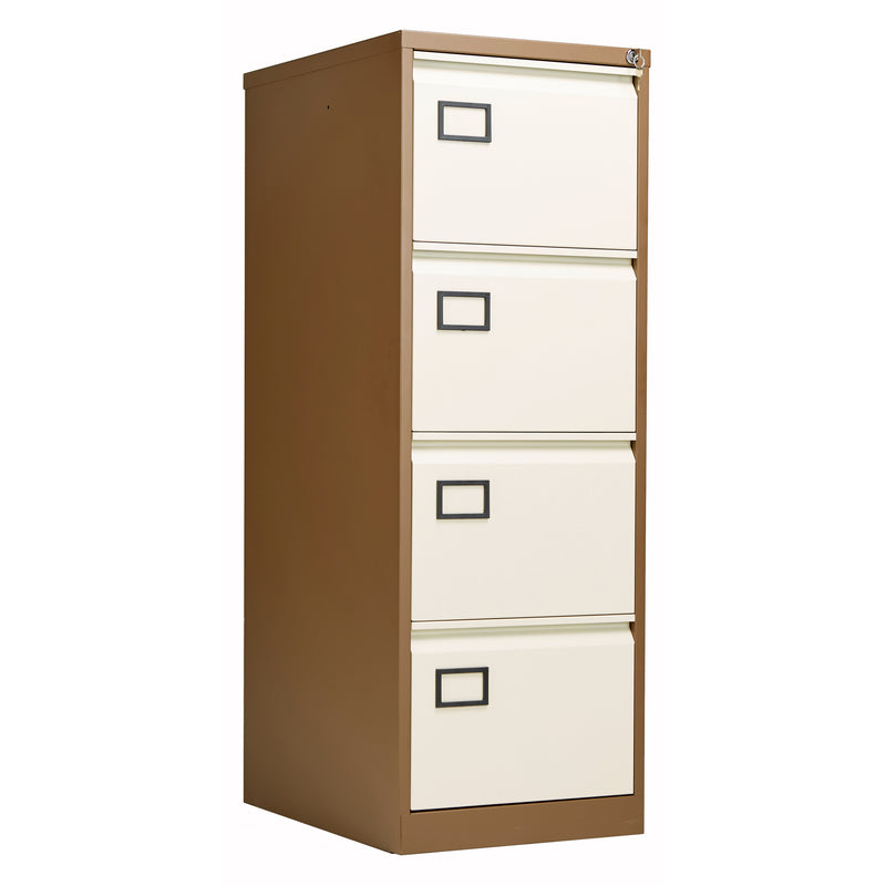 Bisley Contract Steel Filing Cabinet - Coffee & Cream - NWOF