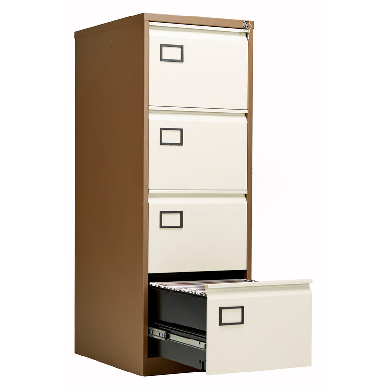 Bisley Contract Steel Filing Cabinet - Coffee & Cream - NWOF