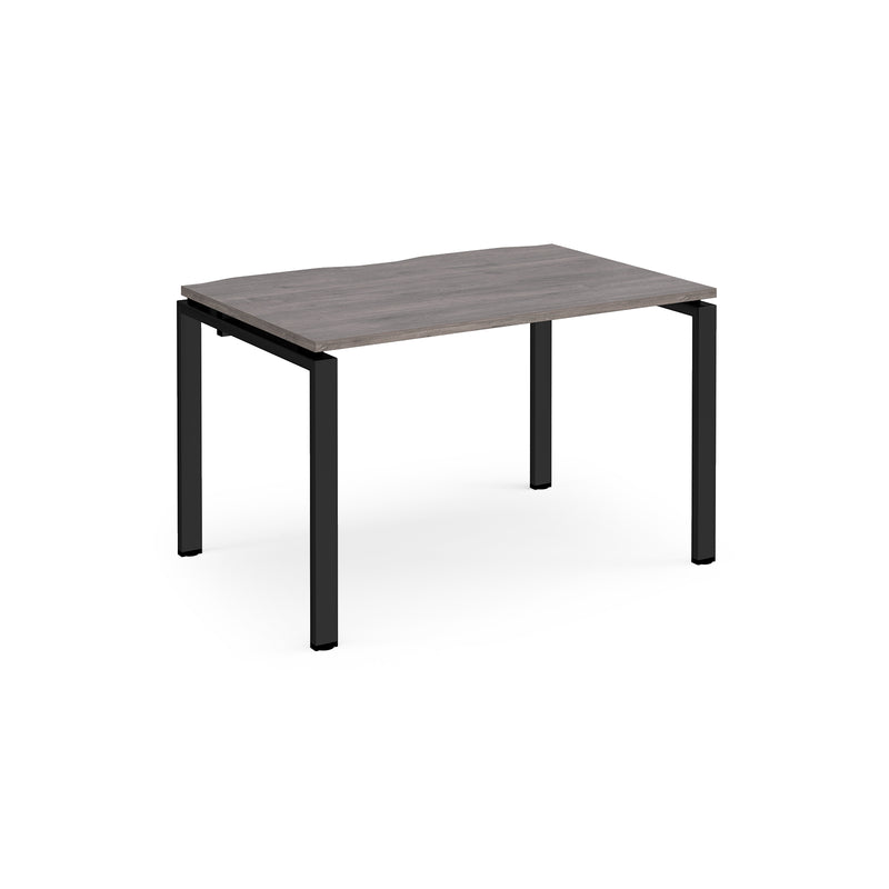 Adapt Single Desk 800mm Deep - Grey Oak - NWOF