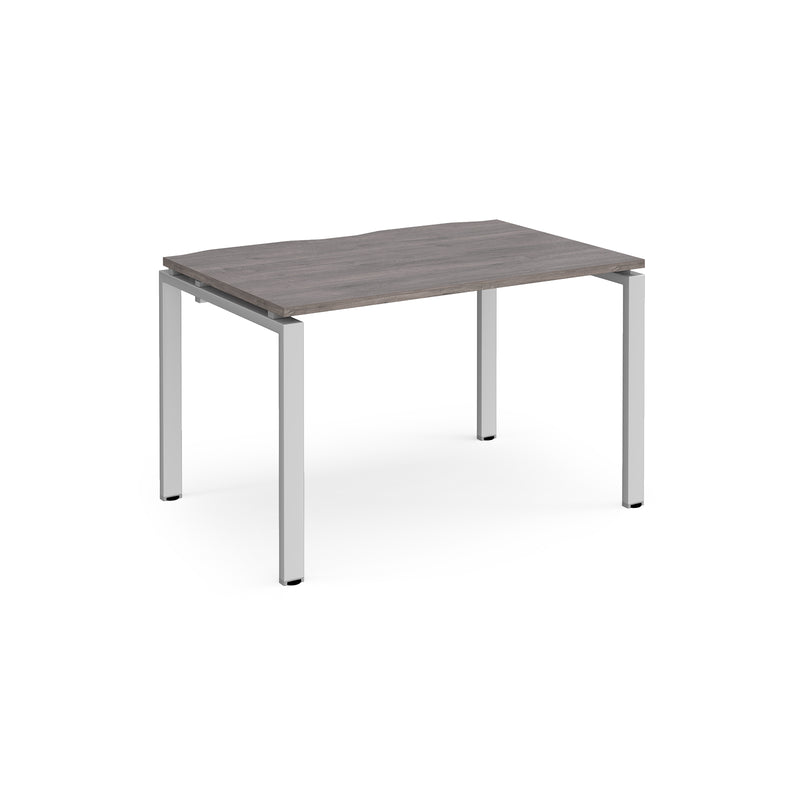 Adapt Single Desk 800mm Deep - Grey Oak - NWOF