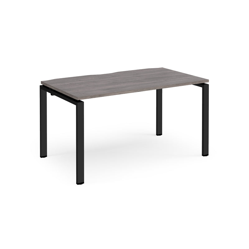 Adapt Single Desk 800mm Deep - Grey Oak - NWOF