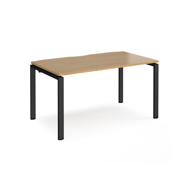 Adapt Single Desk 800mm Deep - Oak - NWOF