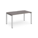 Adapt Single Desk 800mm Deep - Grey Oak - NWOF