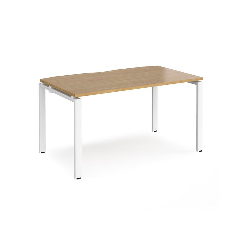 Adapt Single Desk 800mm Deep - Oak - NWOF