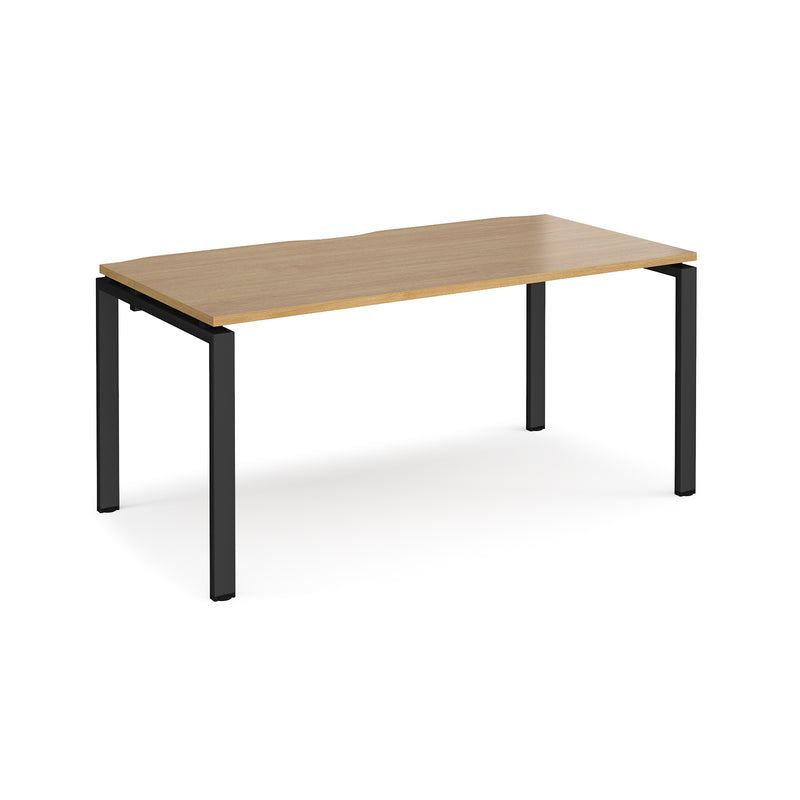 Adapt Single Desk 800mm Deep - Oak - NWOF