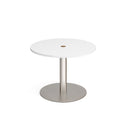 Eternal Circular Meeting Table With Central Circular Cut-Out - White - NWOF