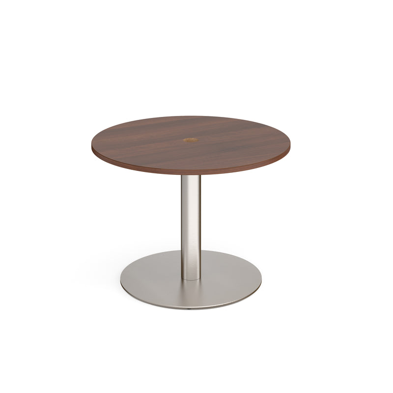 Eternal Circular Meeting Table With Central Circular Cut-Out - Walnut - NWOF