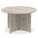 Impulse Round Table Arrowhead Leg - Grey Oak - NWOF