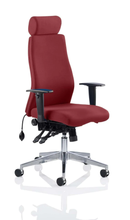 Onyx Ergo Posture Chair Bespoke Fabric With Headrest & Arms - NWOF