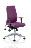 Onyx Ergo Posture Chair Bespoke Fabric With Arms - NWOF