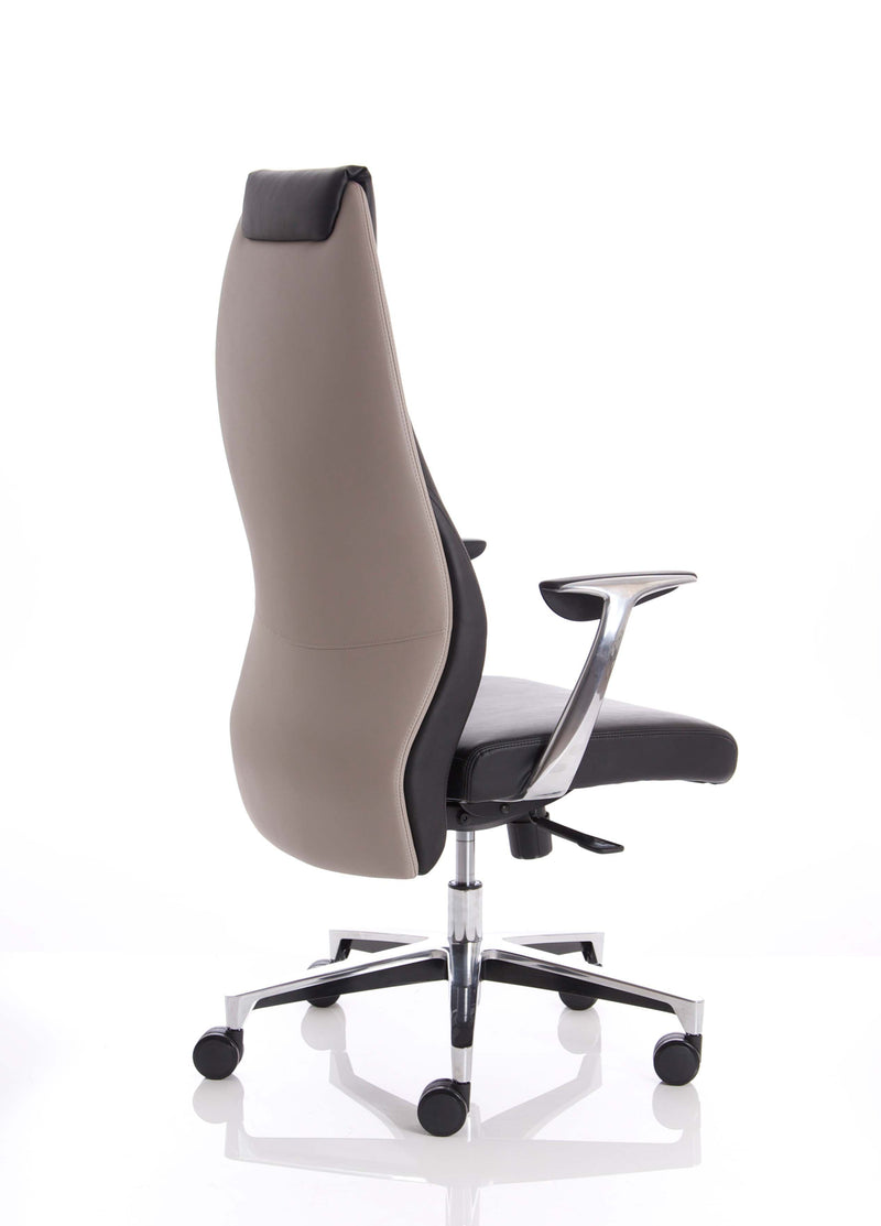 Mien Black & Mink Executive Leather Office Chair - NWOF