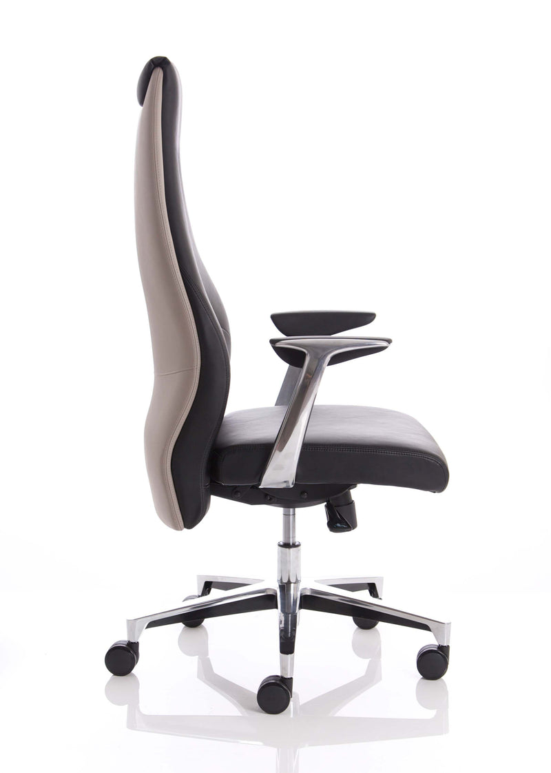 Mien Black & Mink Executive Leather Office Chair - NWOF