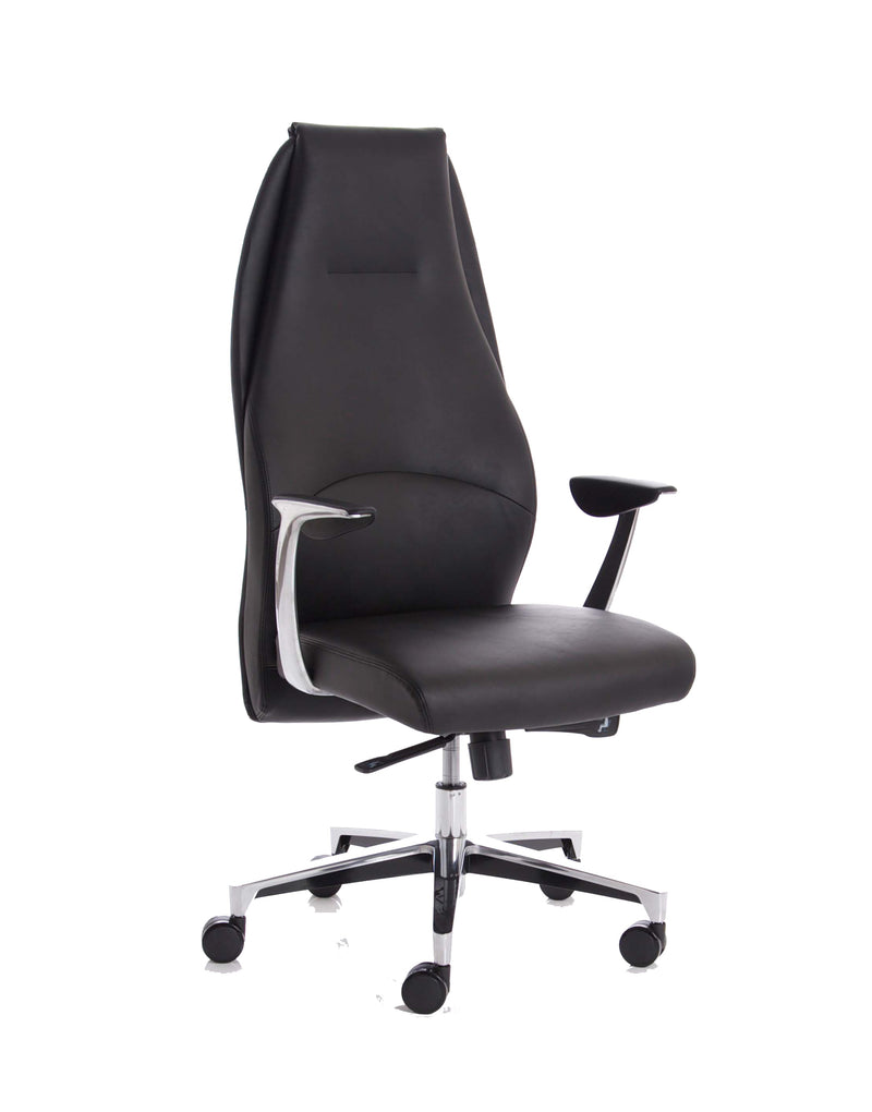 Mien Black Executive Leather Office Chair - NWOF