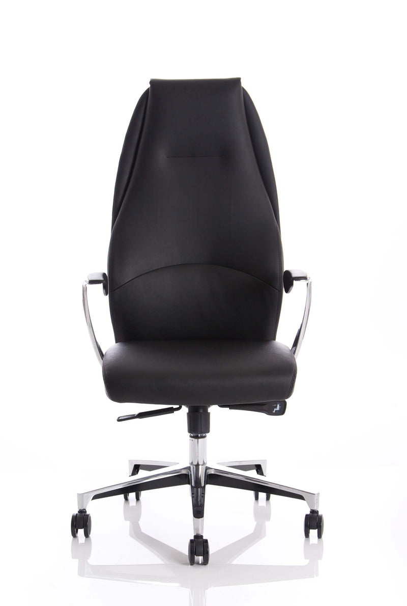 Mien Black Executive Leather Office Chair - NWOF