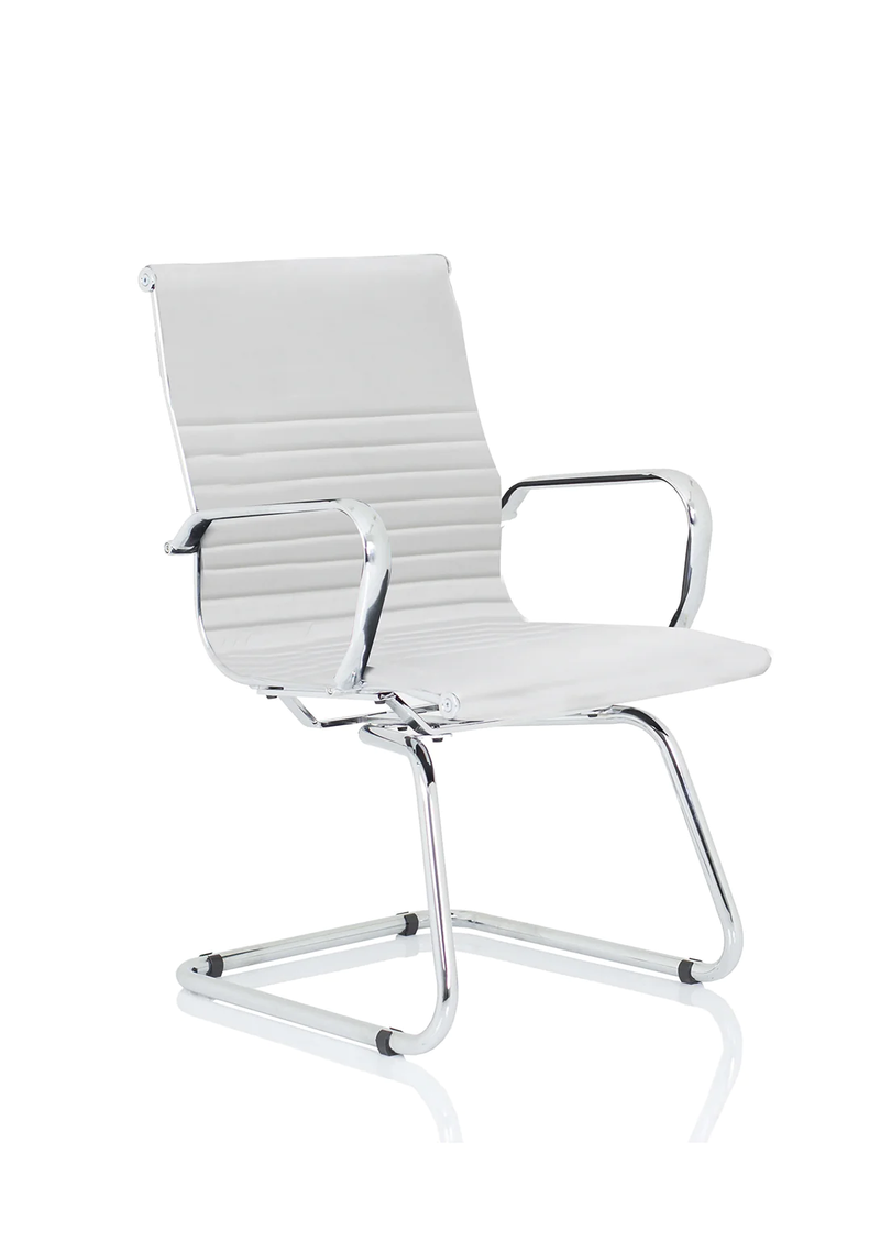 Nola Cantilever Chair - White - NWOF