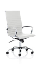 Nola High Back White Bonded Leather Executive Chair - NWOF