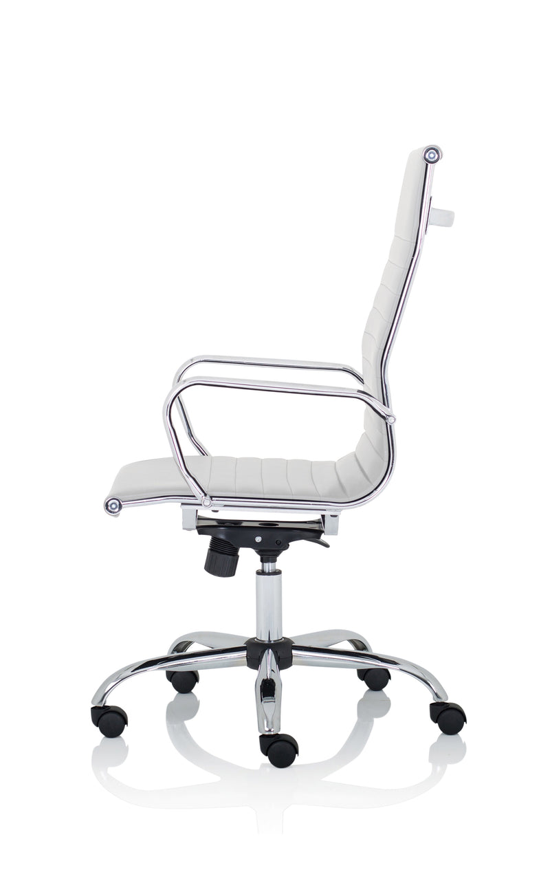 Nola High Back White Bonded Leather Executive Chair - NWOF