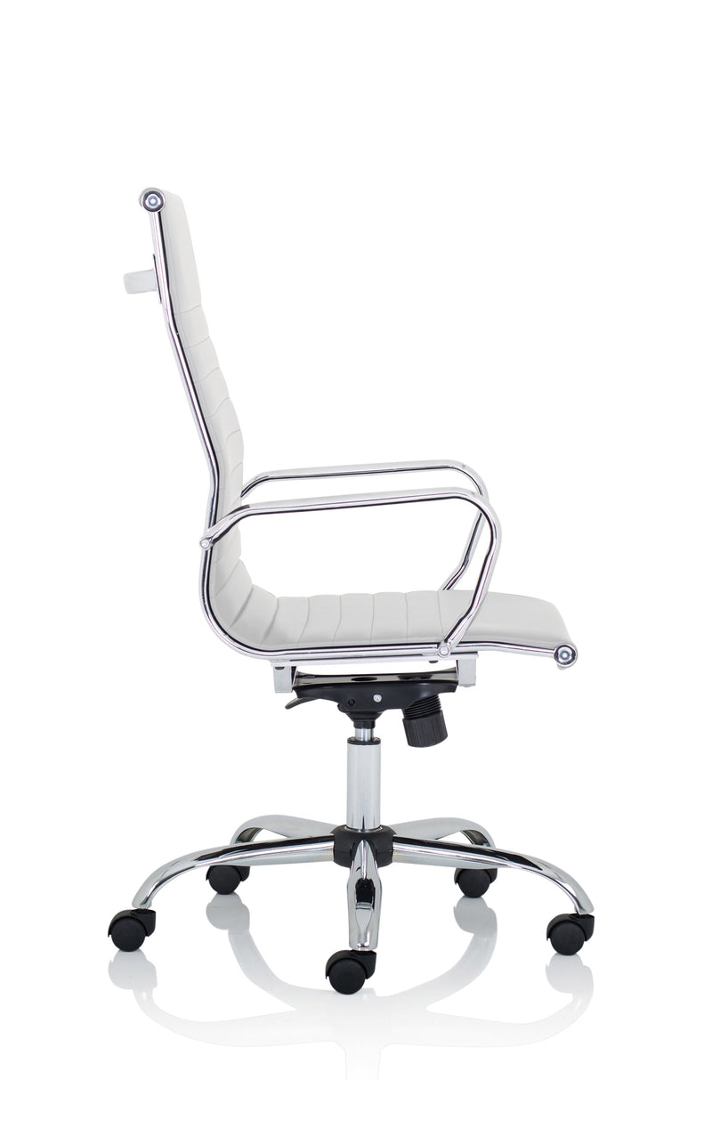 Nola High Back White Bonded Leather Executive Chair - NWOF