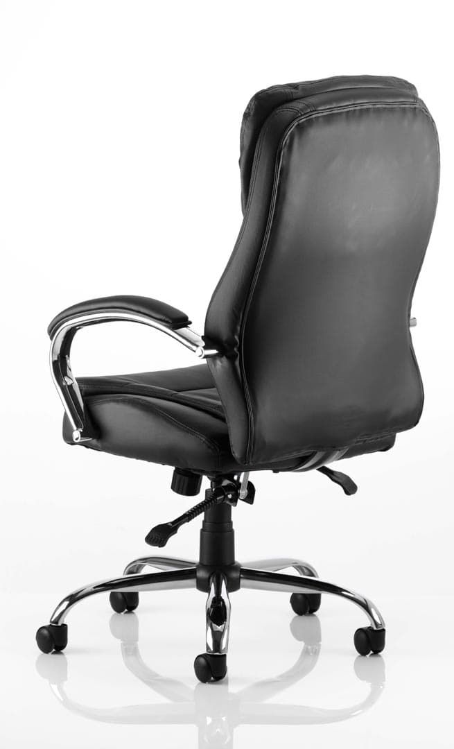 Rocky Executive Chair Black Leather High Back With Arms - NWOF