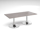 Trumpet Base Rectangular Boardroom Table - Grey Oak - NWOF